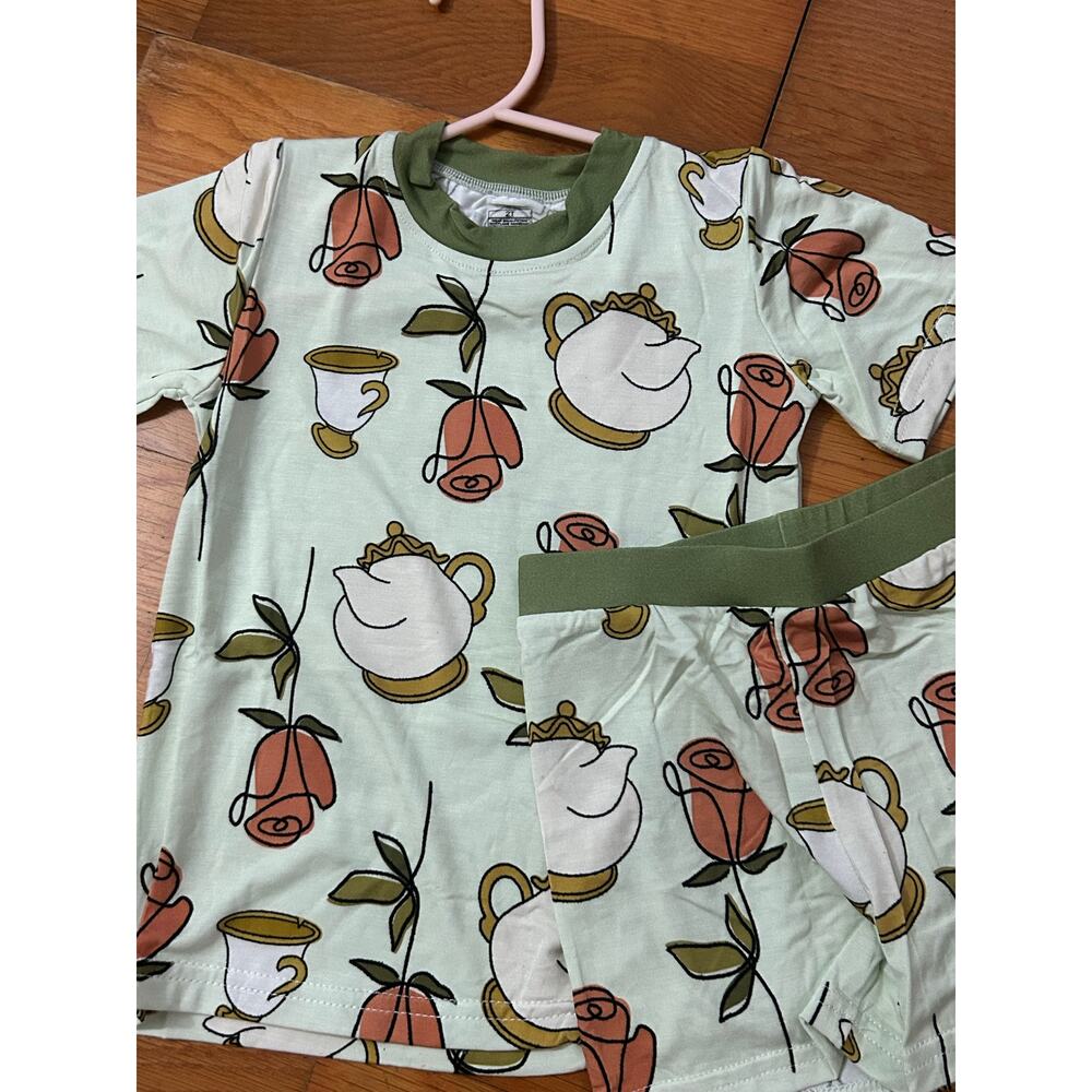 Beauty and the Beast Bamboo Pajama Set 2T